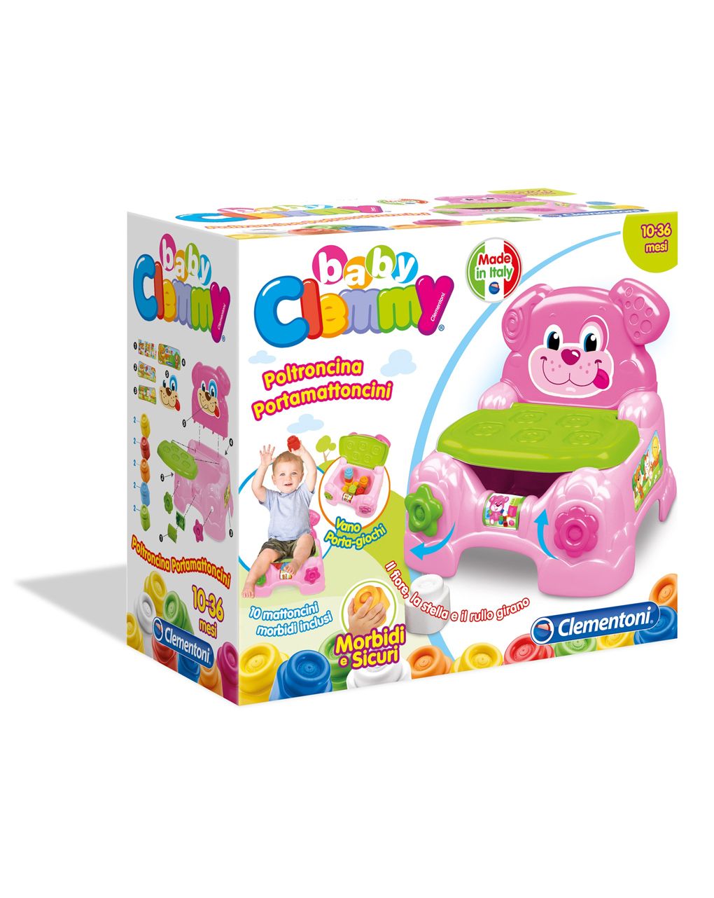 Clemmy - poltroncina porta mattoncini bimba