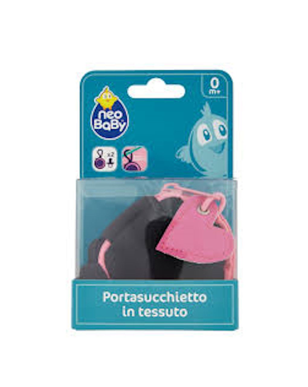 Portasucchietto in tessuto rosa neobaby