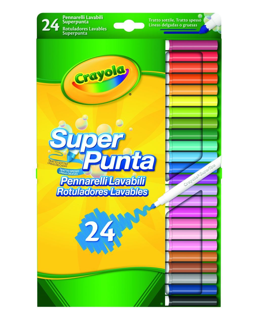 Crayola - 24 colori fibra superpunta