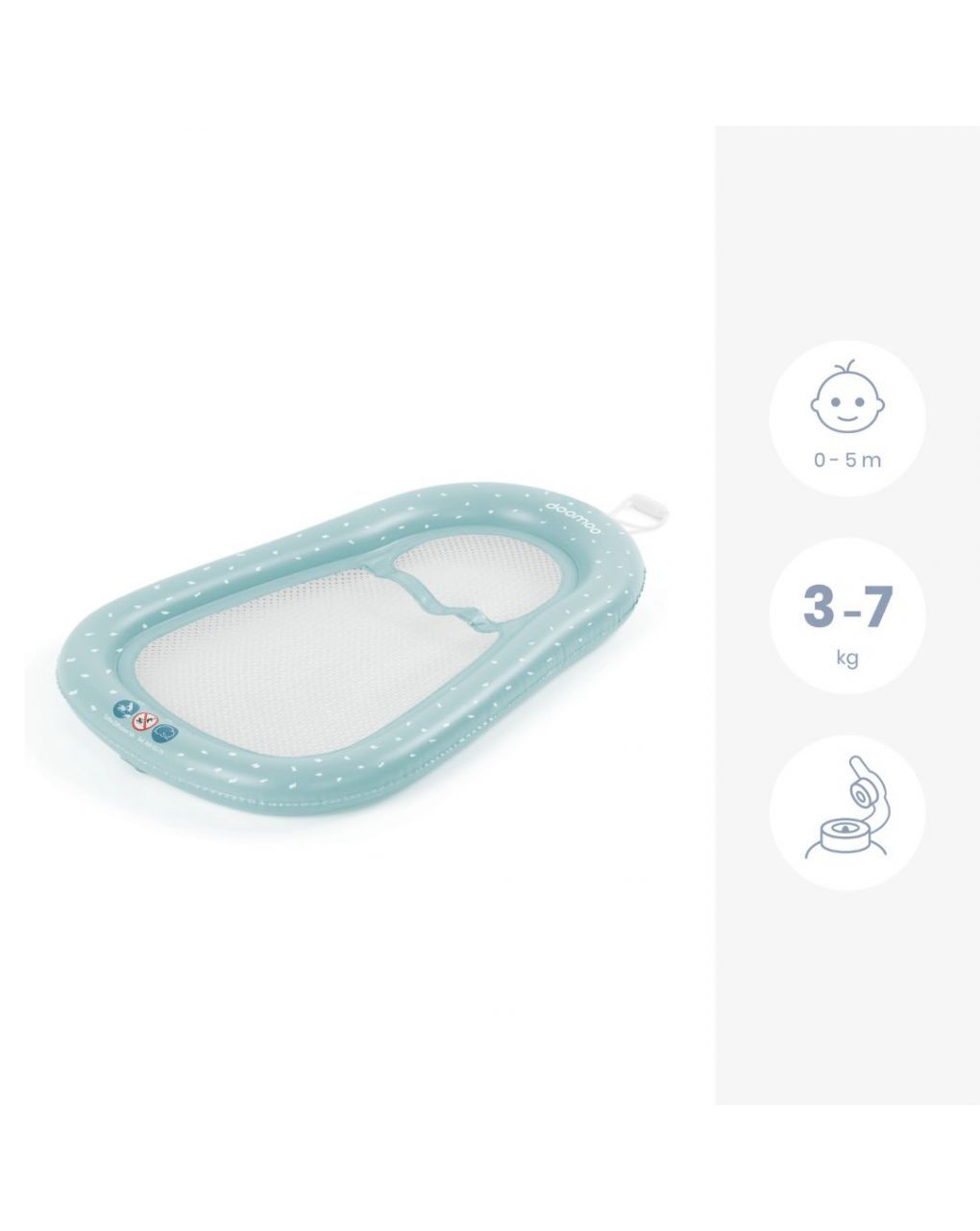 Materassino bagno gonfiabile azzurro - doomooo