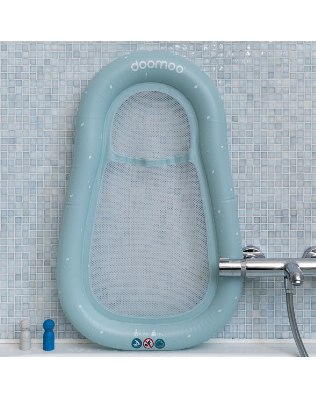 Materassino bagno gonfiabile azzurro - doomooo