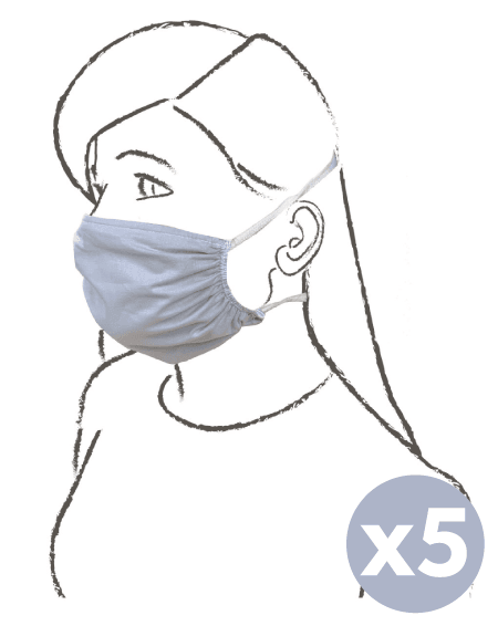 Mascherina lavabile adulto uso civile 5 pezzi