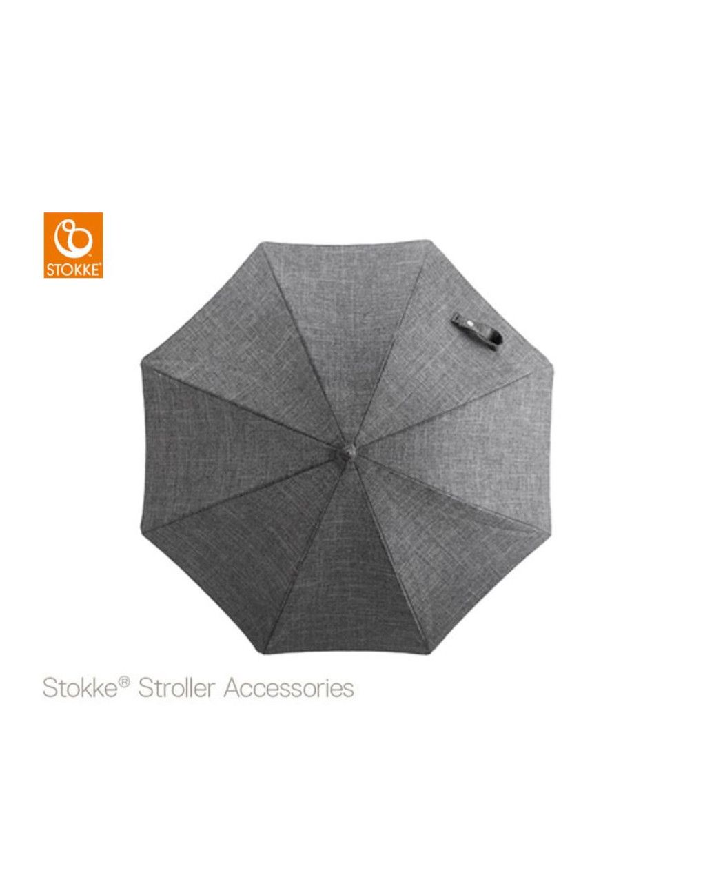 Stokke® passeggino ombrellino parasole - black melange