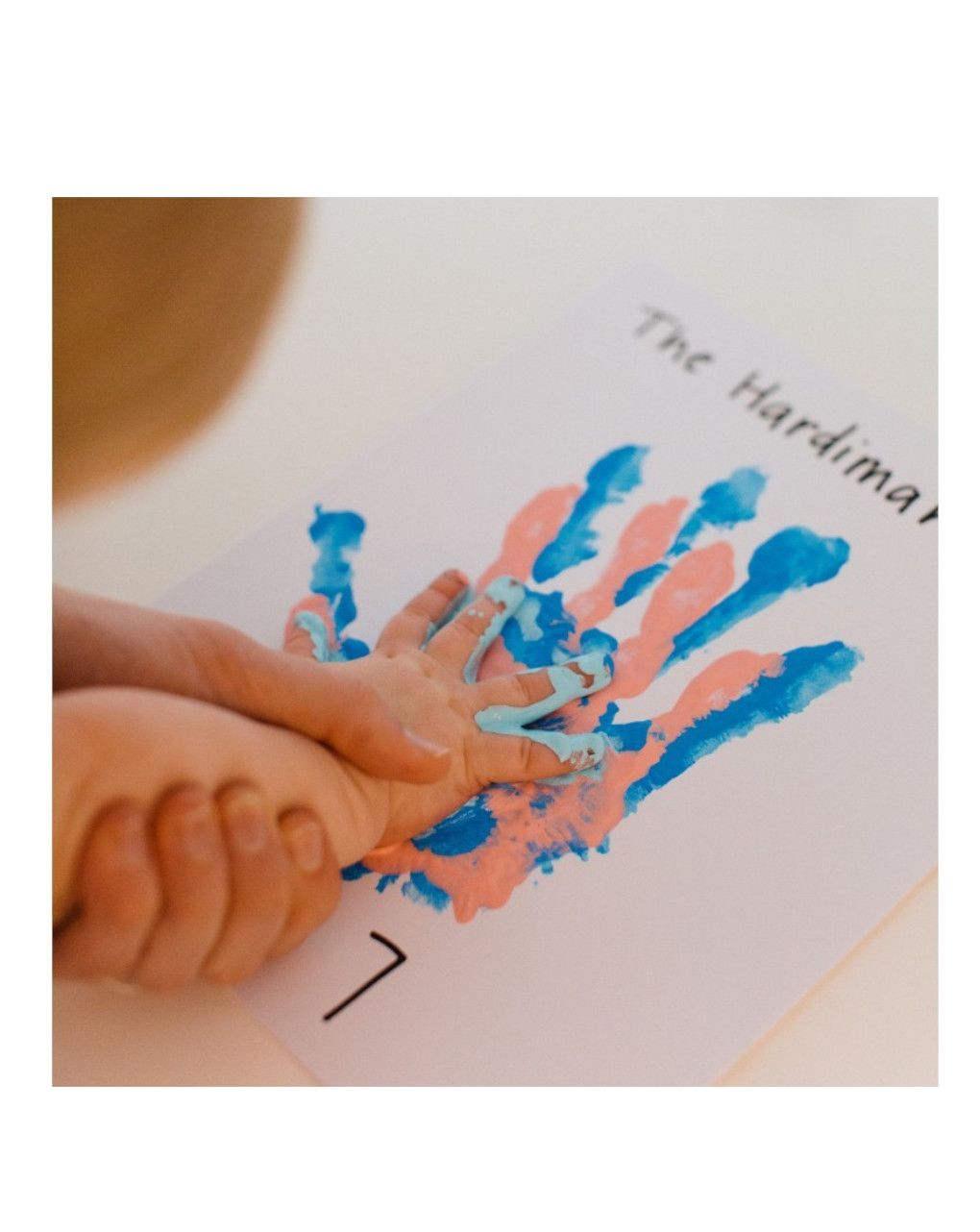 Family handprint frame