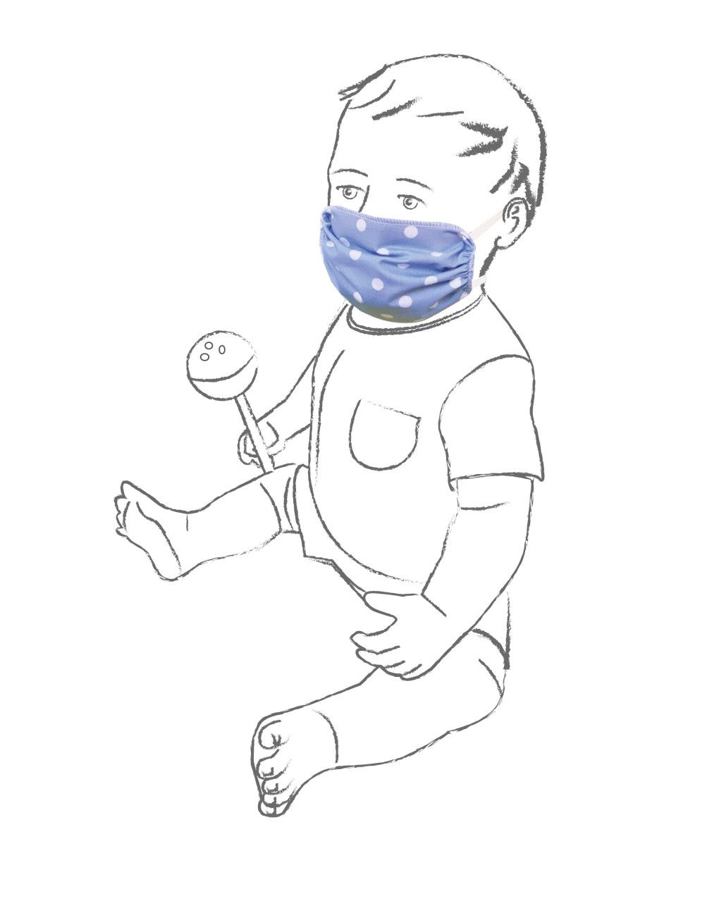 Mascherina lavabile bimbo uso civile 5 pezzi