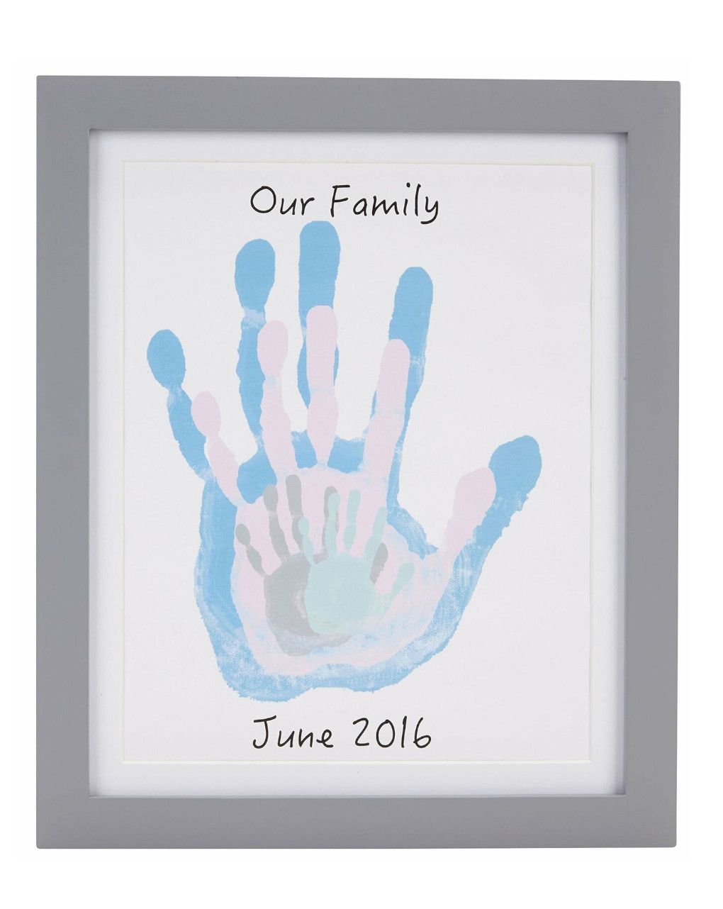 Family handprint frame