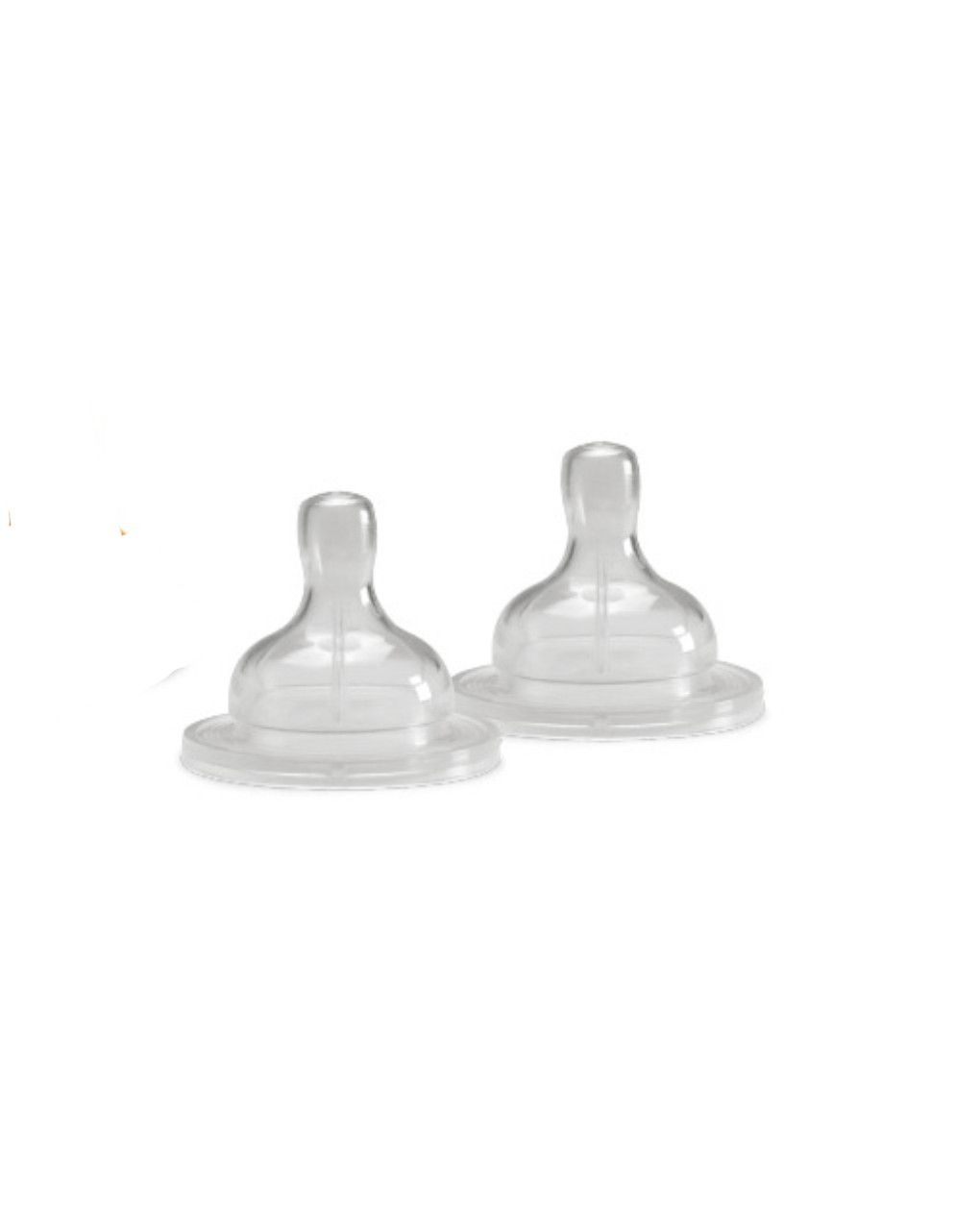 Tettarella collo largo silicone flusso pappa 2 pezzi neobaby