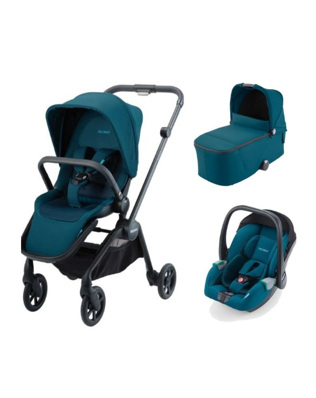 Recaro trio sadena select teal green telaio aluminuim grey