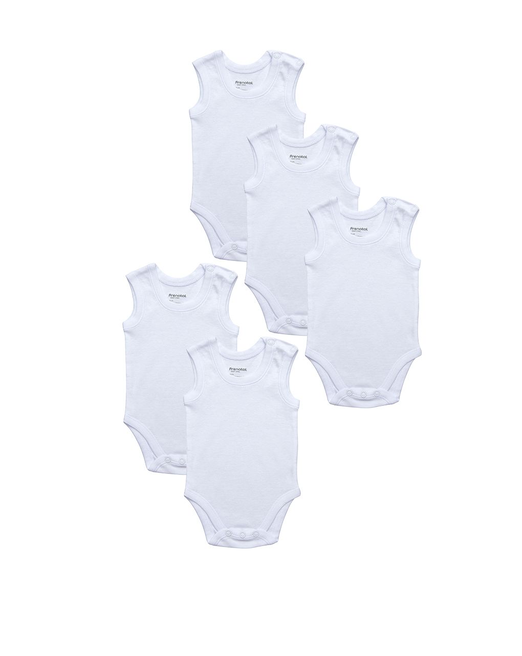 Pack 5 body a canotta bianchi
