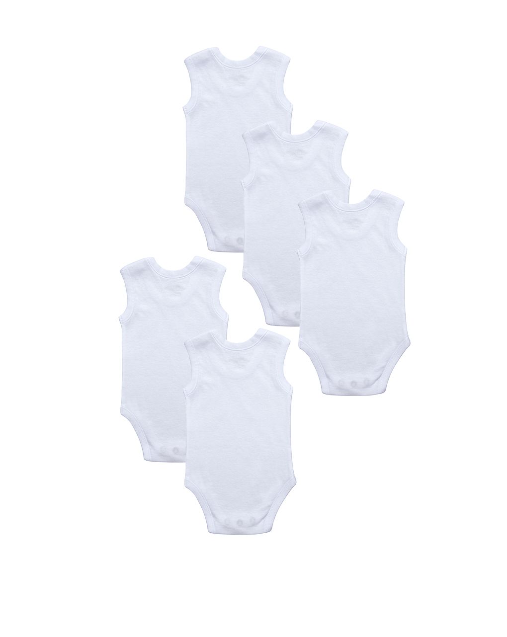 Pack 5 body a canotta bianchi