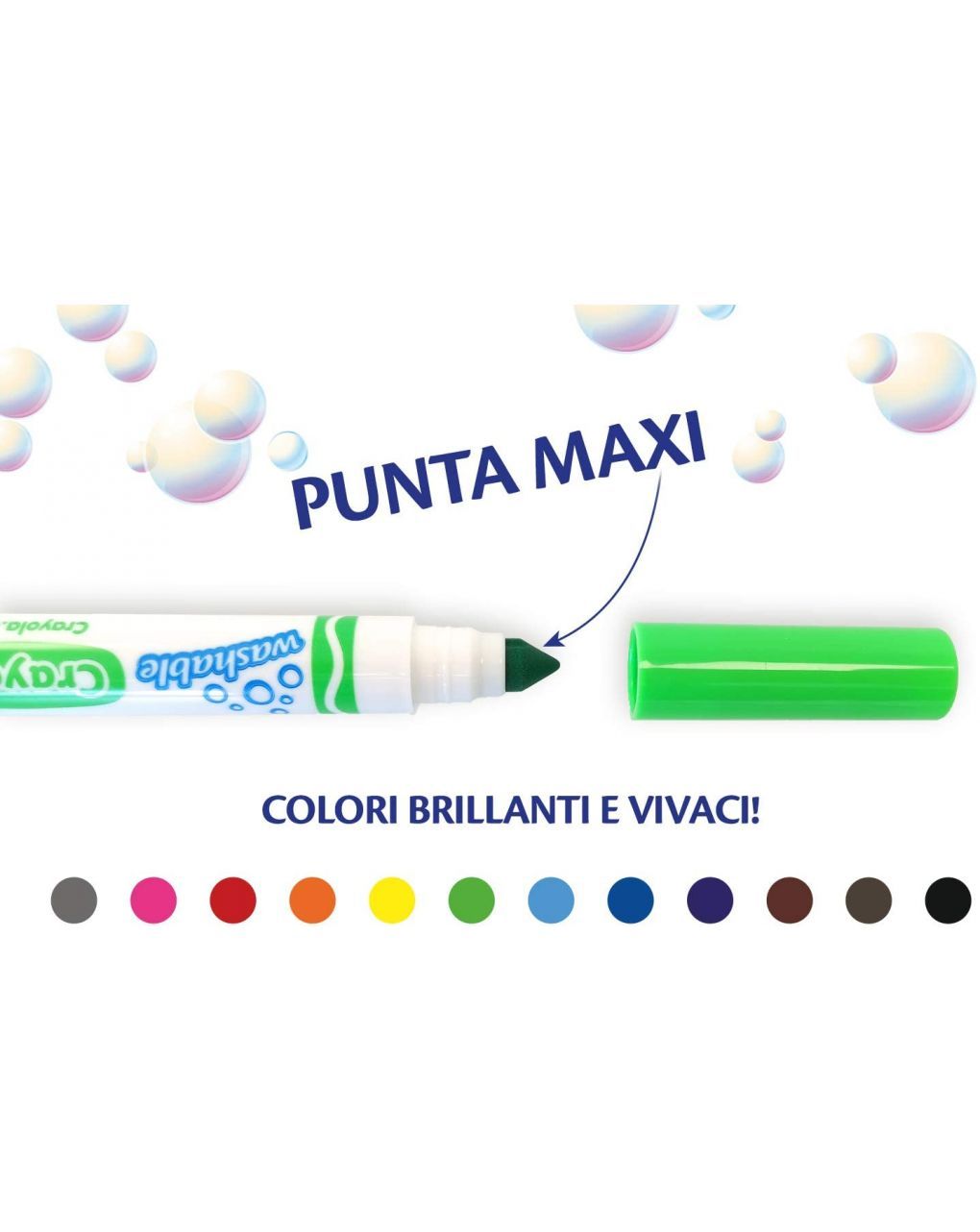 Crayola - 12 pennarelli punta maxi lavabili