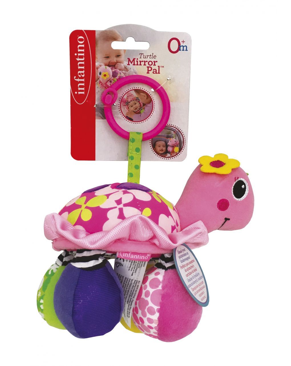 Infantino - sonaglino tartaruga rosa