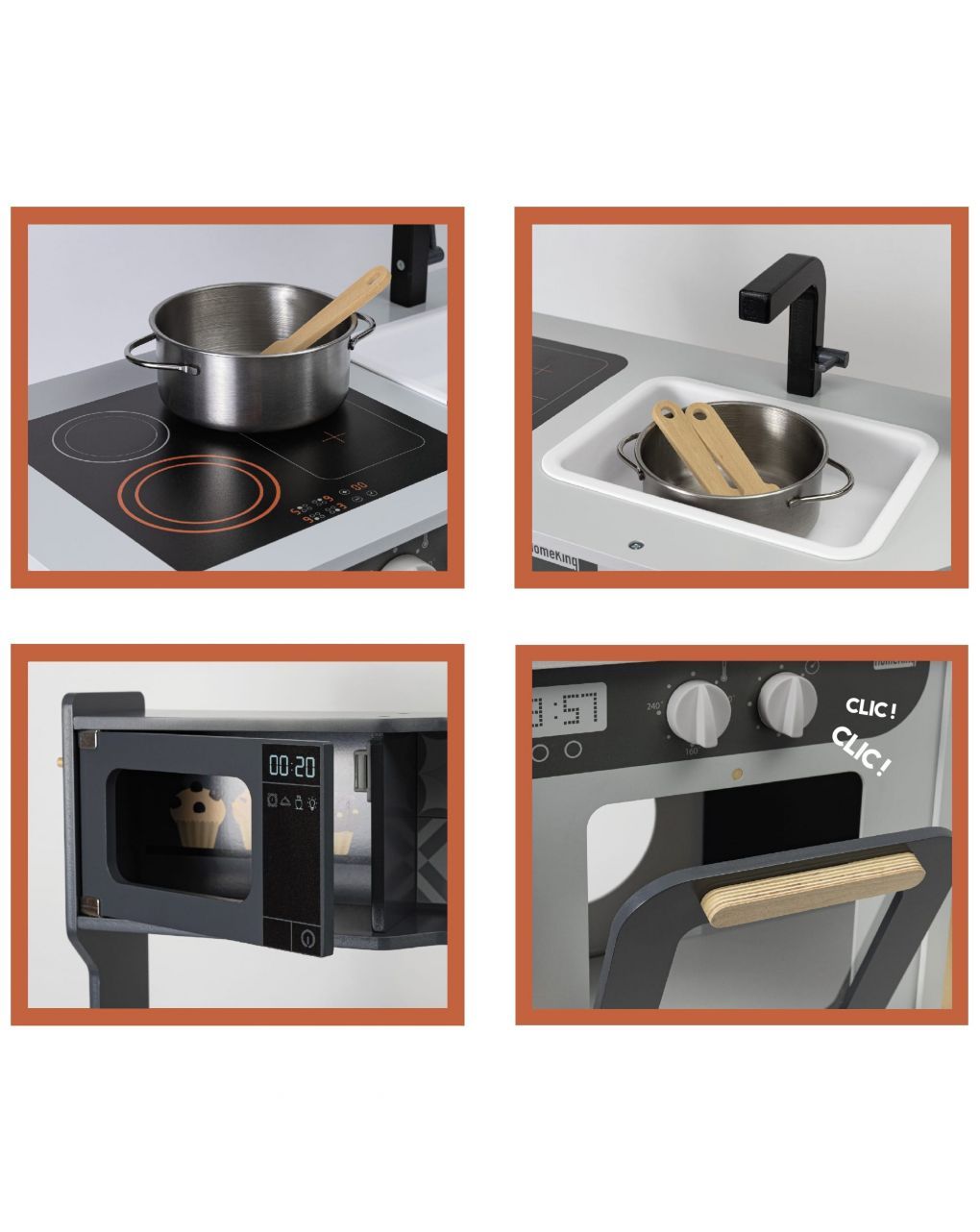 Wood'n play - cucina in legno double side