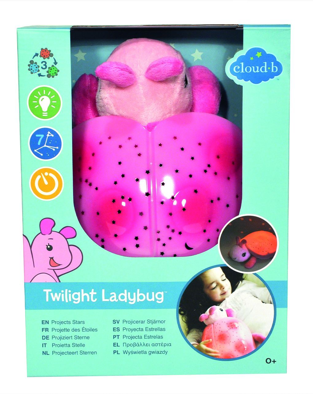Cloud b - twilight ladybug - pink