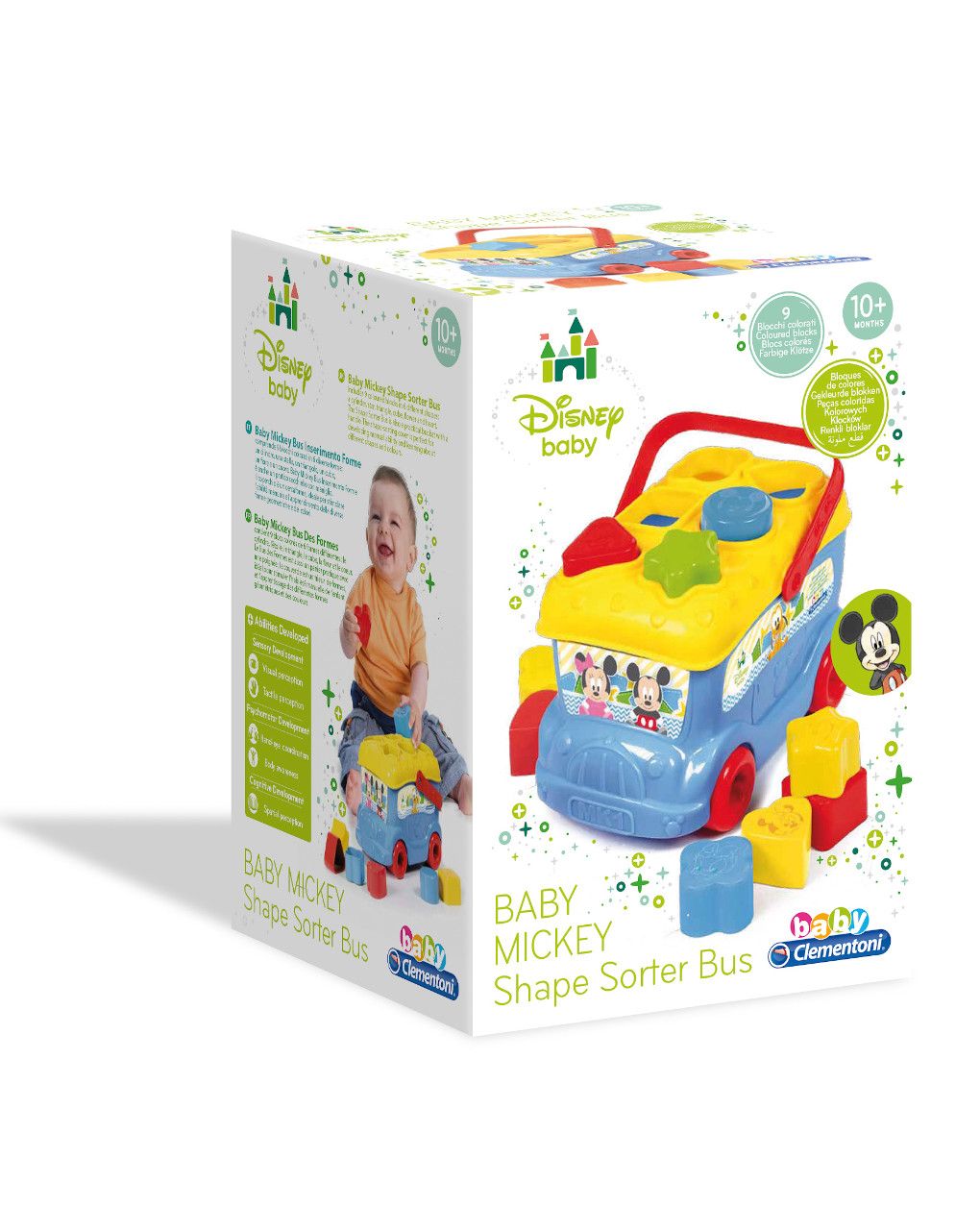 Clementoni - soft clemmy - baby mickey bus inserimento forme