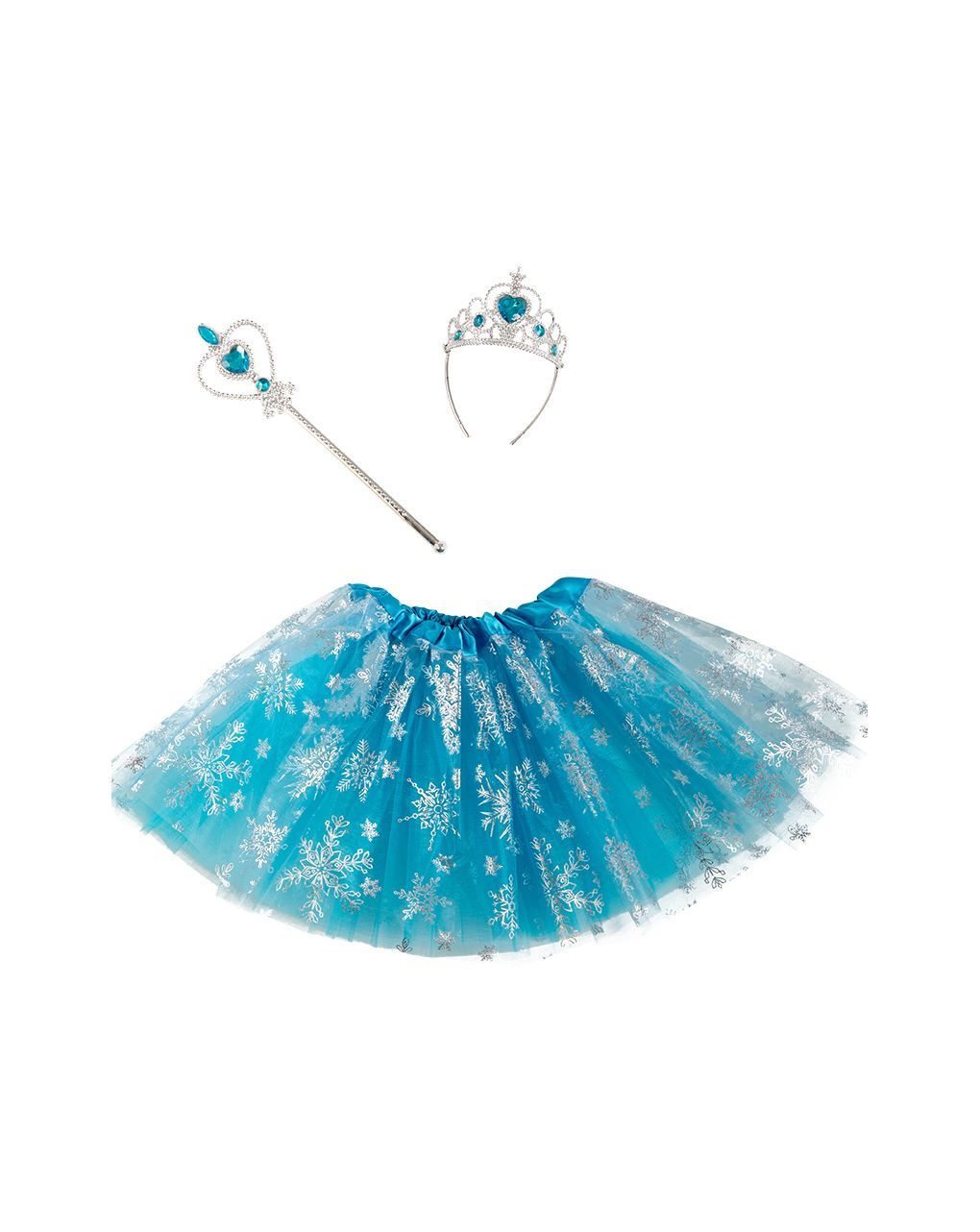 Set principessa dei ghiacci (cerchietto,gonna e bacchetta) 3 anni+