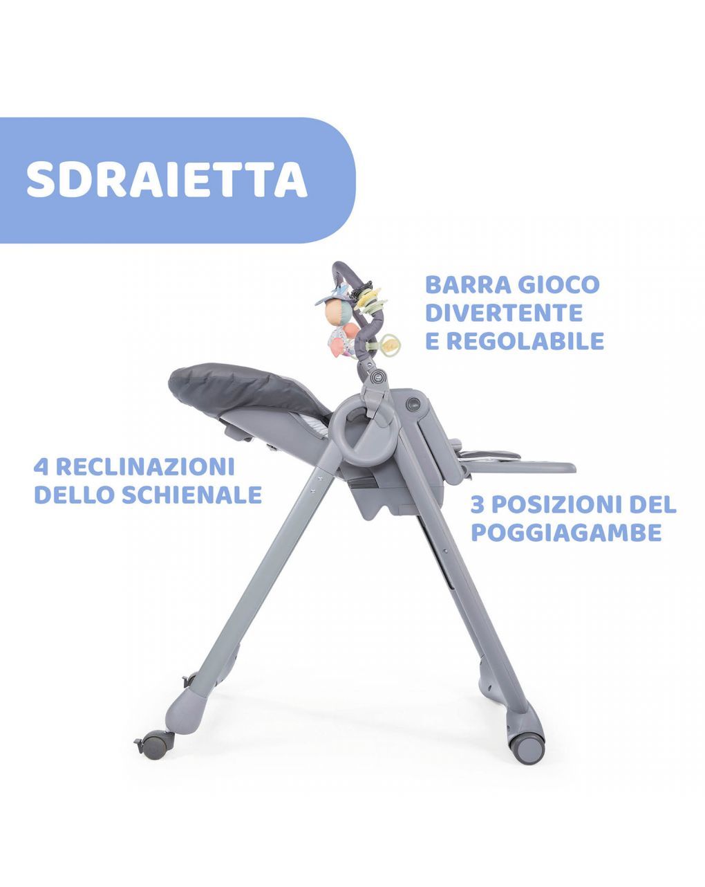 Seggiolone chicco polly magic graphite