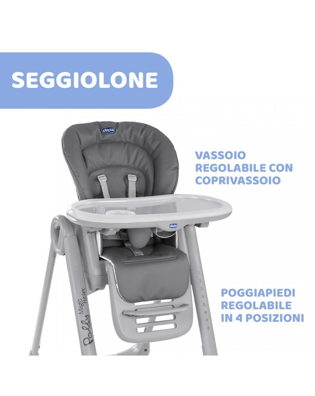 Seggiolone chicco polly magic graphite