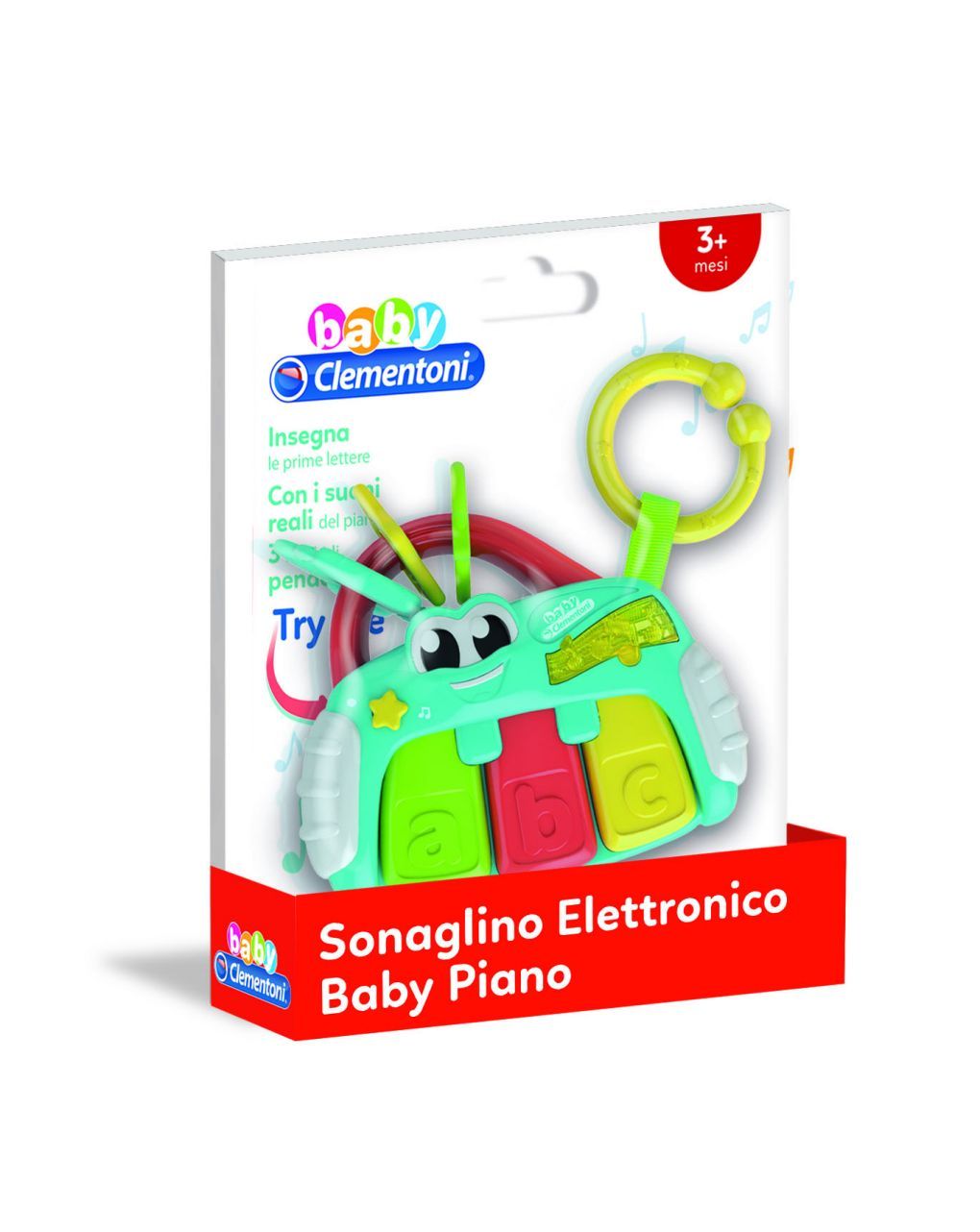 Baby clementoni - sonaglino elettronico baby pianola