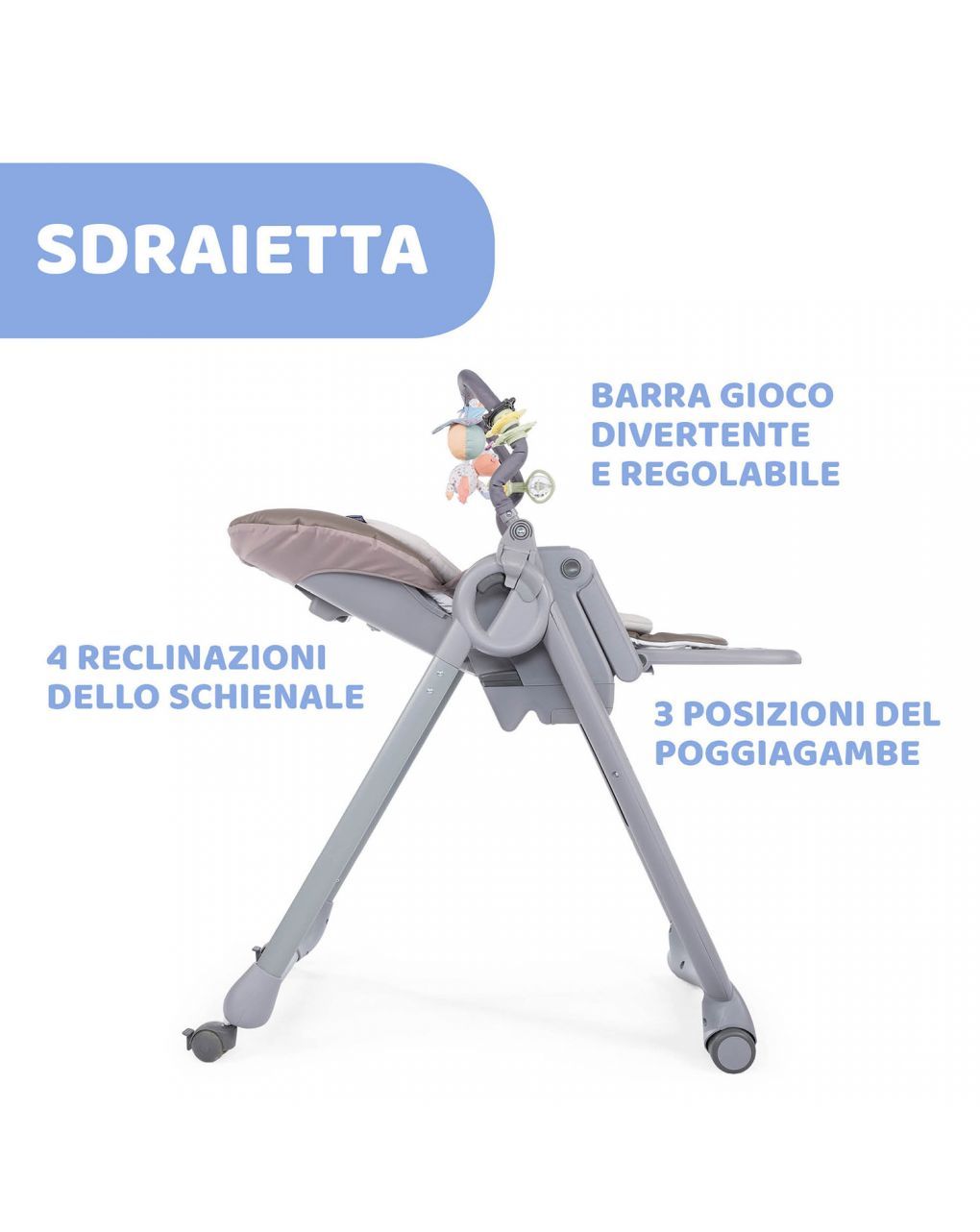 Seggiolone chicco polly magic cocoa