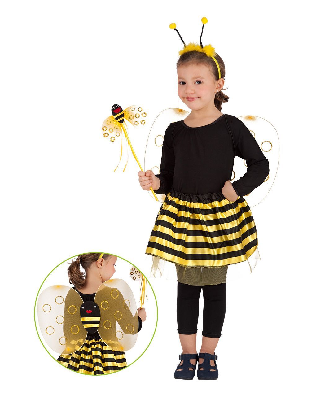 Set ape (ali cm.30x50, gonna cerchietto e bacchetta) dai 2 anni