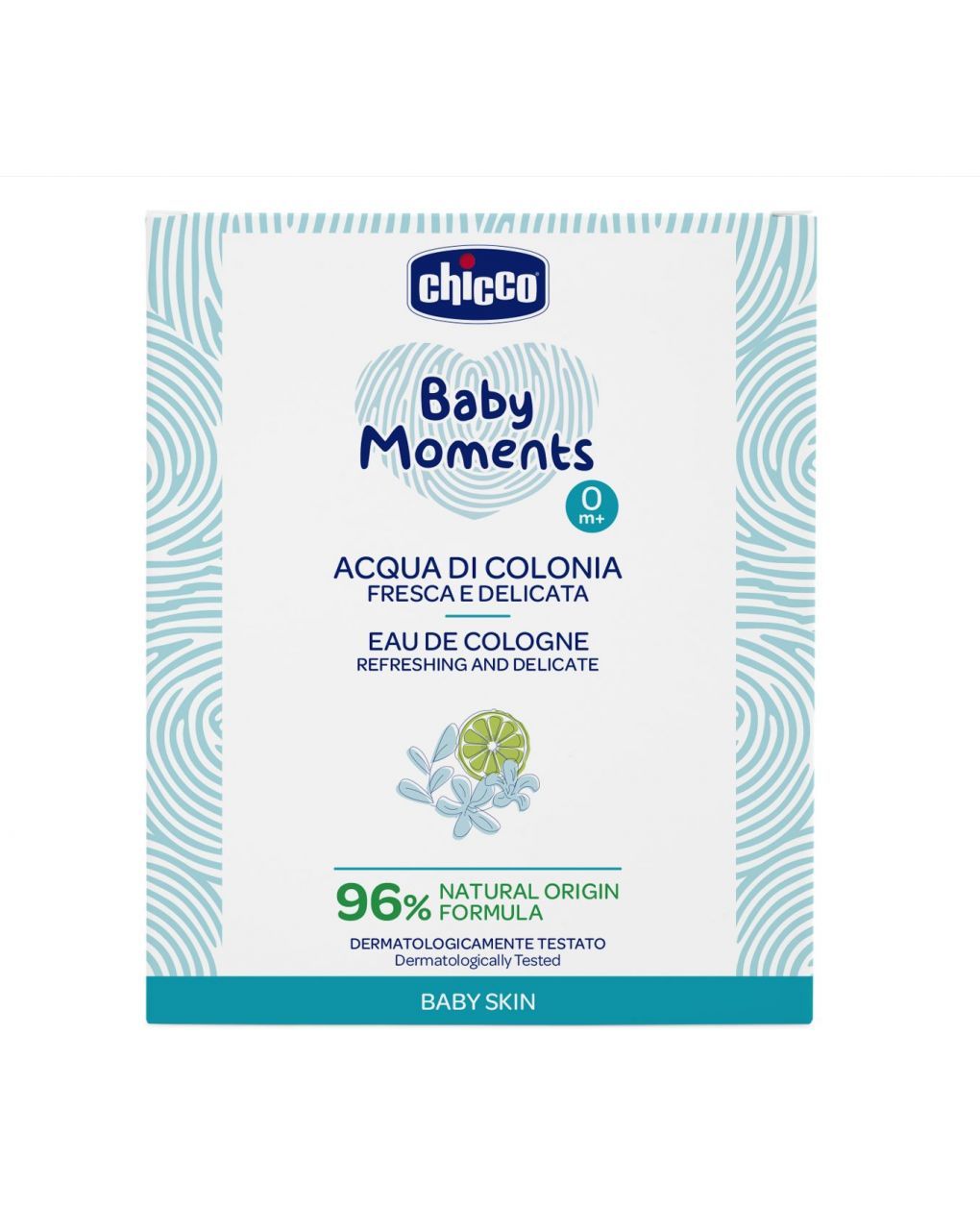 Acqua di colonia fresca e delicata chicco baby moments