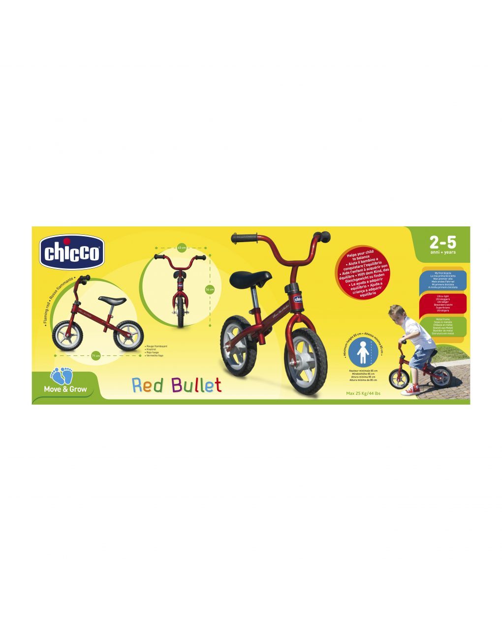 Chicco balance bike red bullet