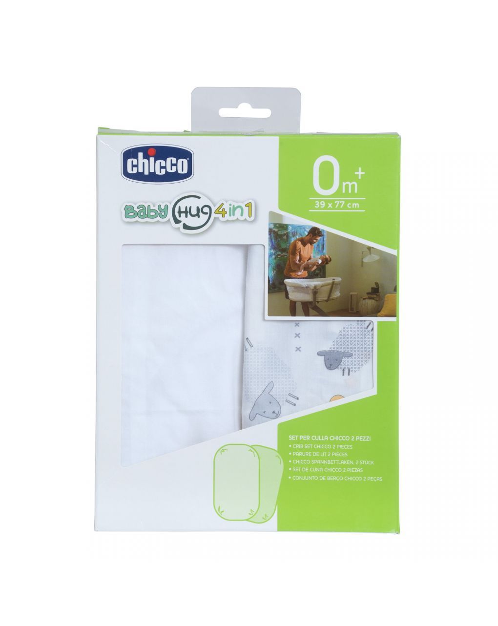 Set lenzuola baby hug 2 pz grey sheep