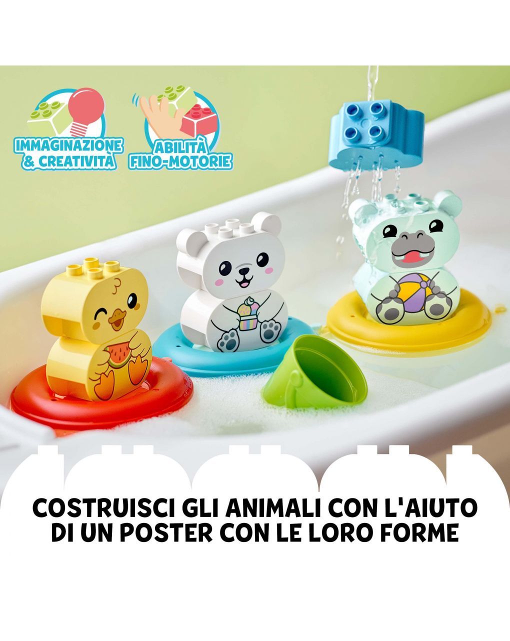 Duplo - ora del bagnetto: treno degli animali galleggiante - 10965