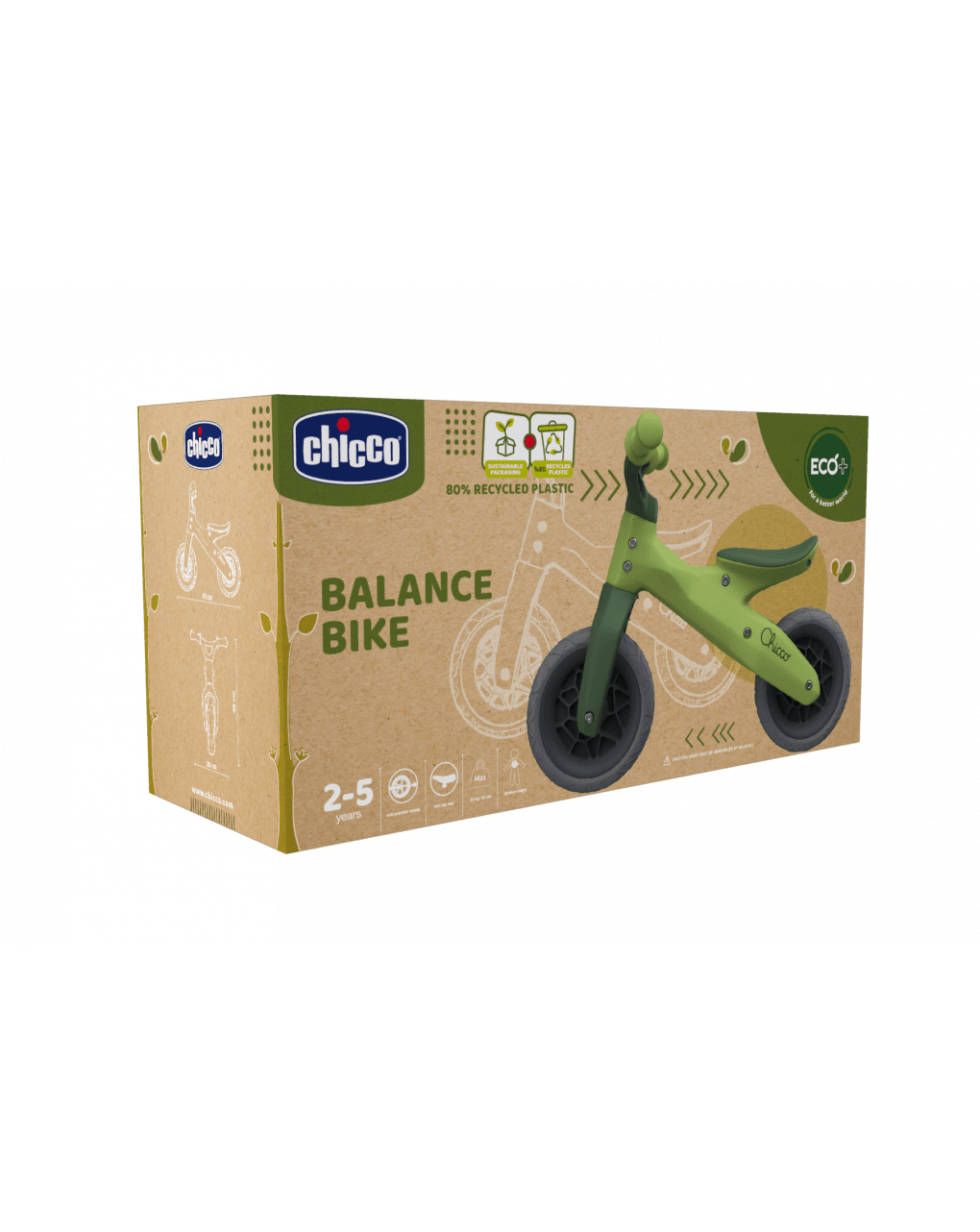 Chicco - balance bike - eco plastic - green