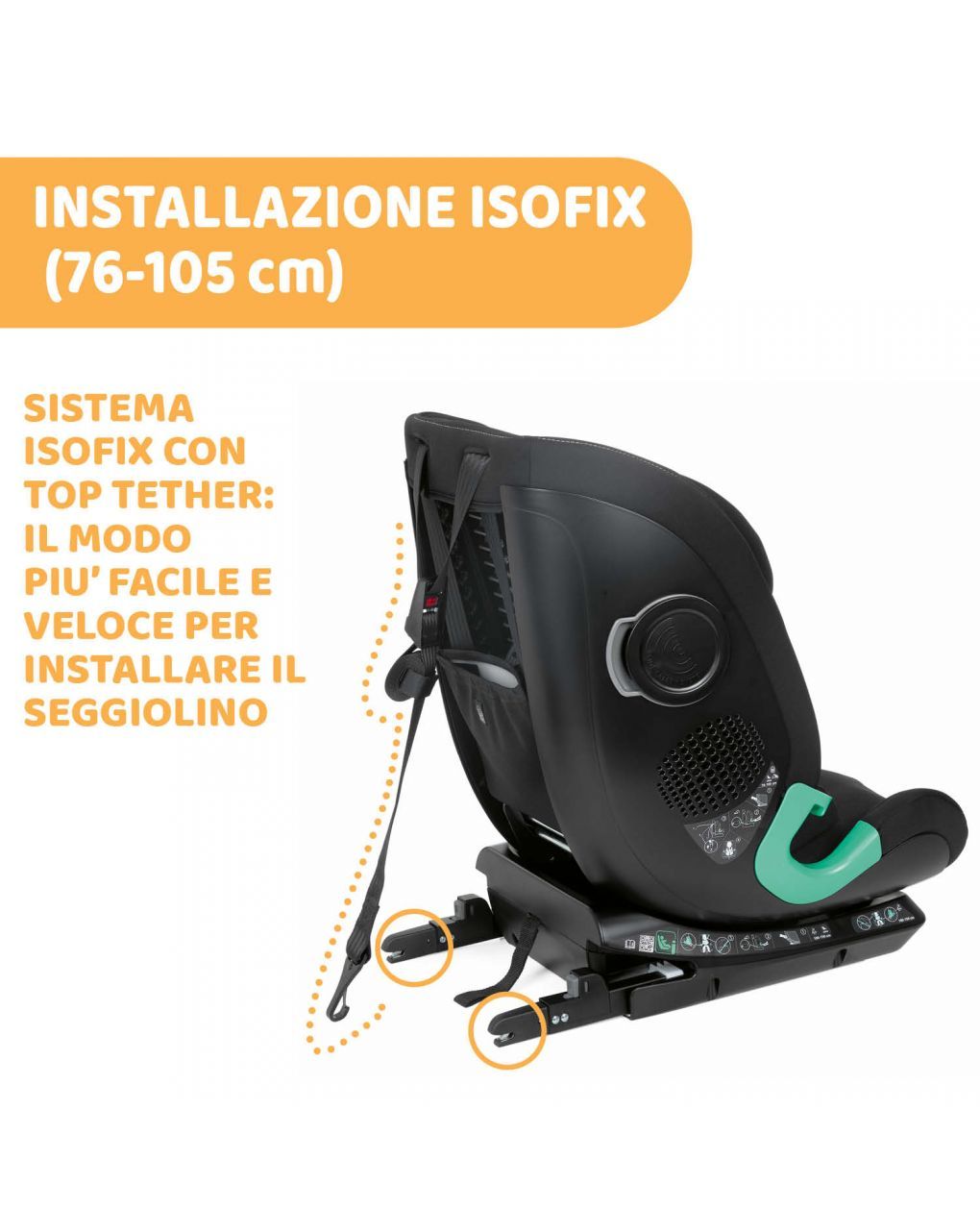 Chicco my seat i-size black 76-150 cm