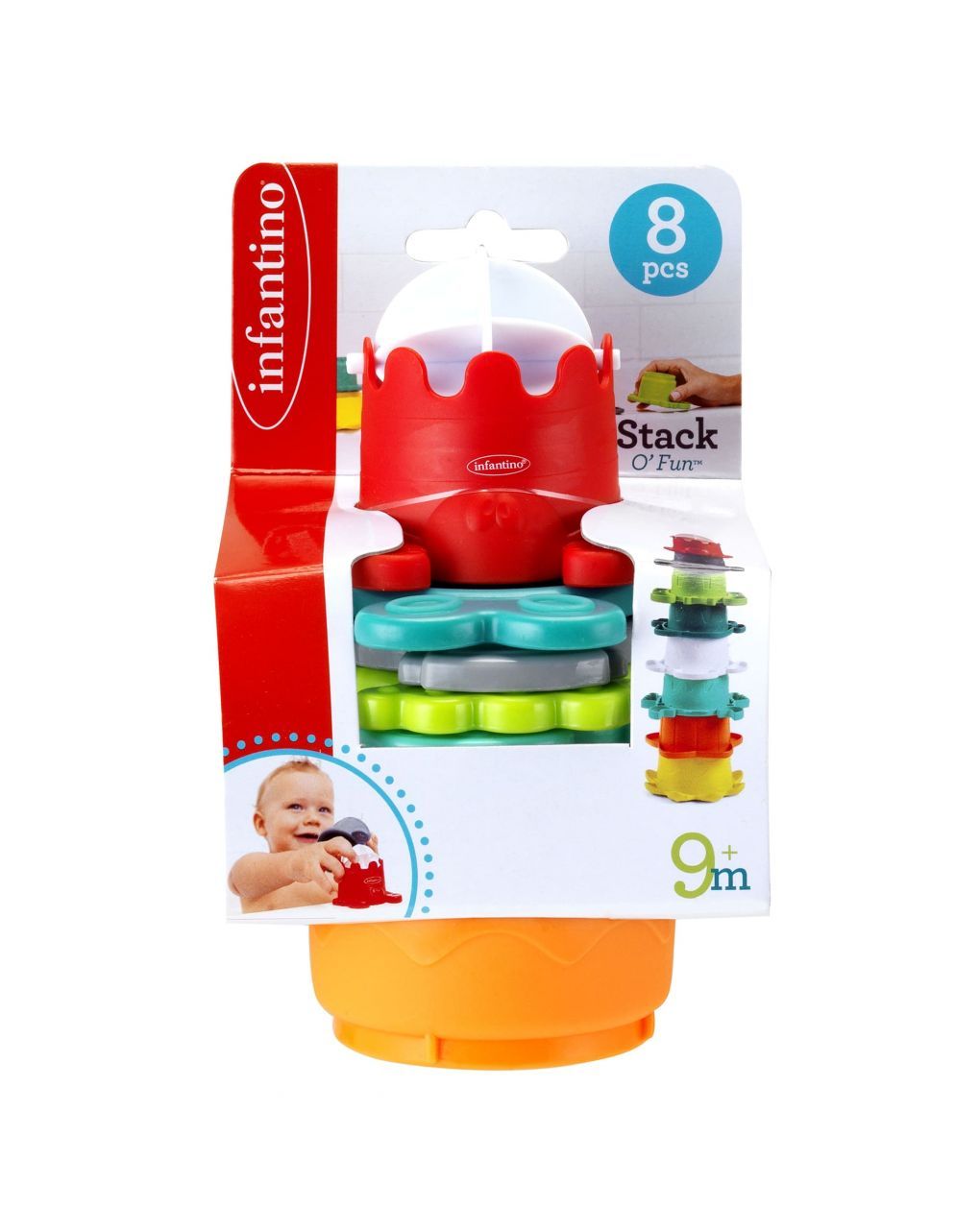 Infantino - tazze impilabili con forme marine