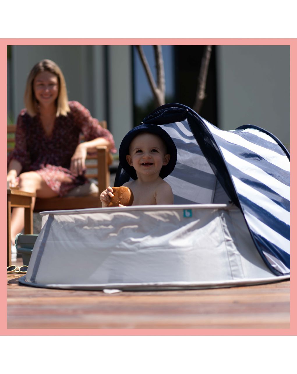 Babymoov aquani box giochi & piscina anti-uv spf 50+ marinière