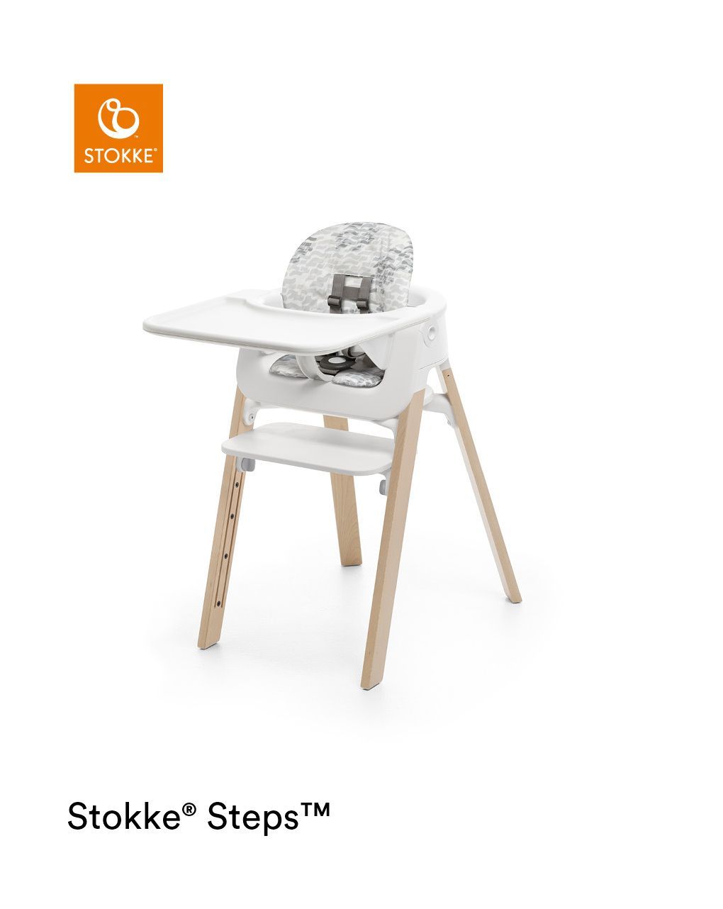 Stokke® steps™ baby set cushion waves grey