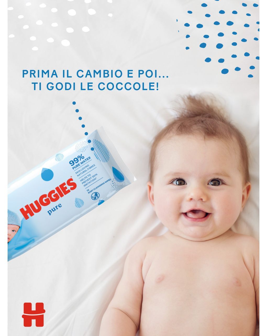 Salviette umidificate per bambini huggies pure - 672 salviettine