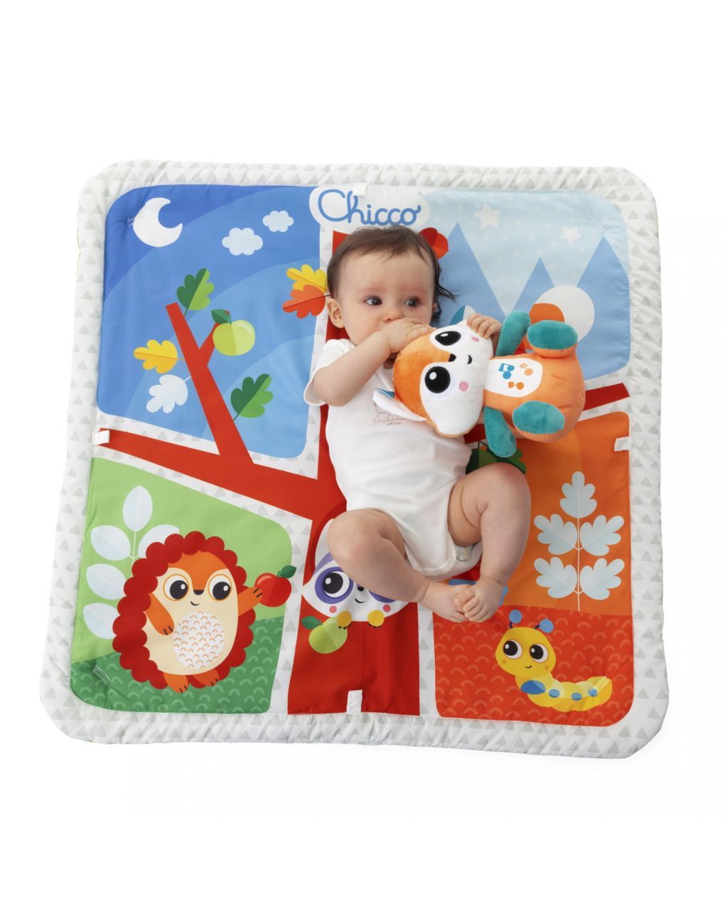 Tappeto con archi foresta magica con peluche interattivo - chicco