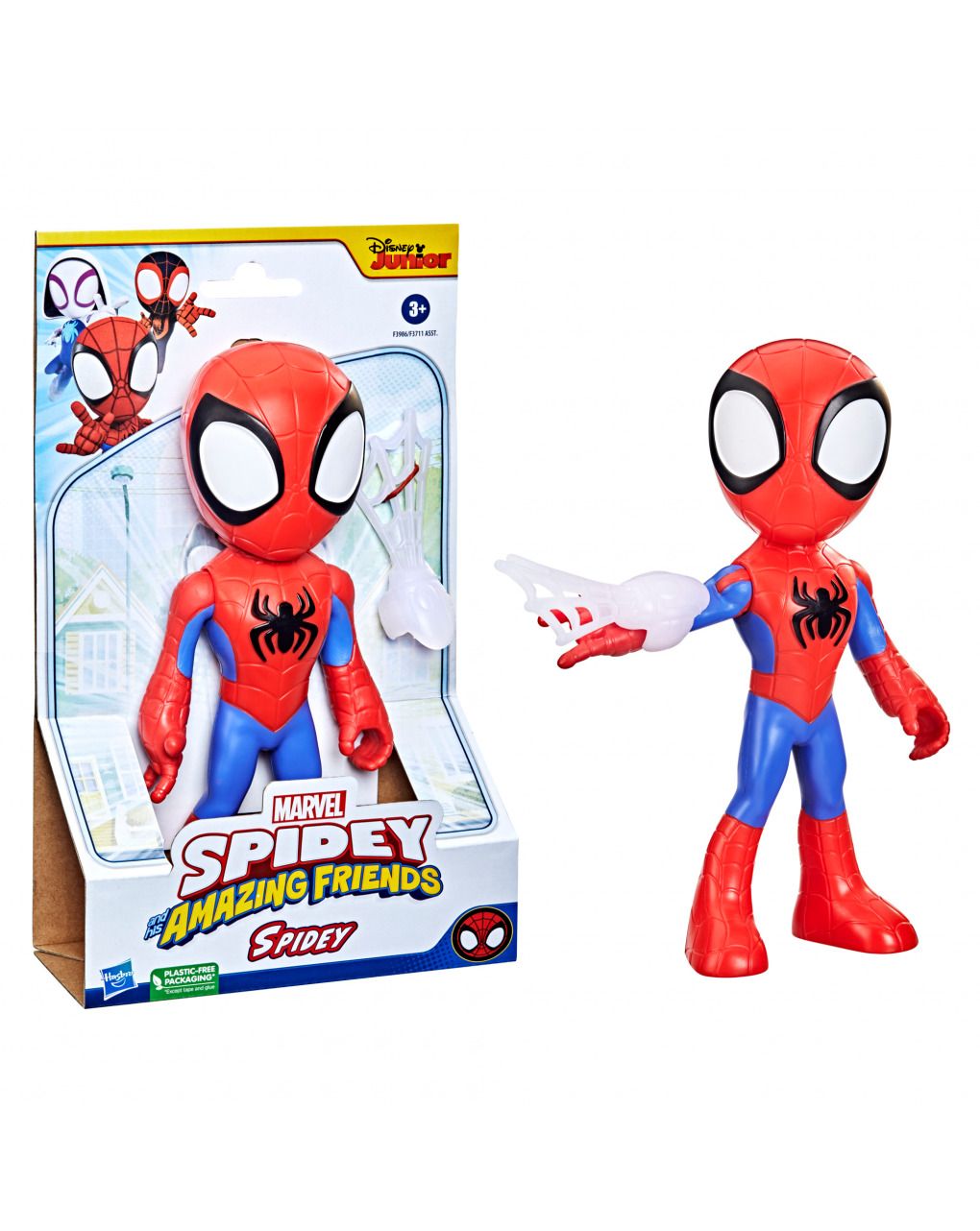 Mega spidey action figure da 22,5 cm - hasbro spidey e i suoi fantastici amici