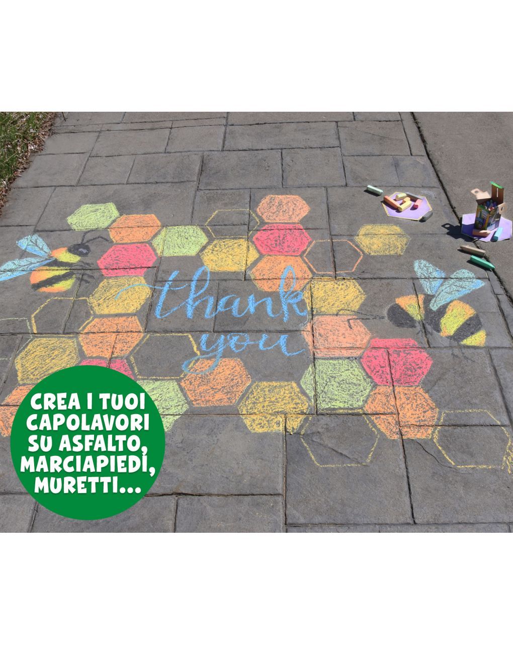 16 gessi per esterno lavabili 51-4008 - crayola