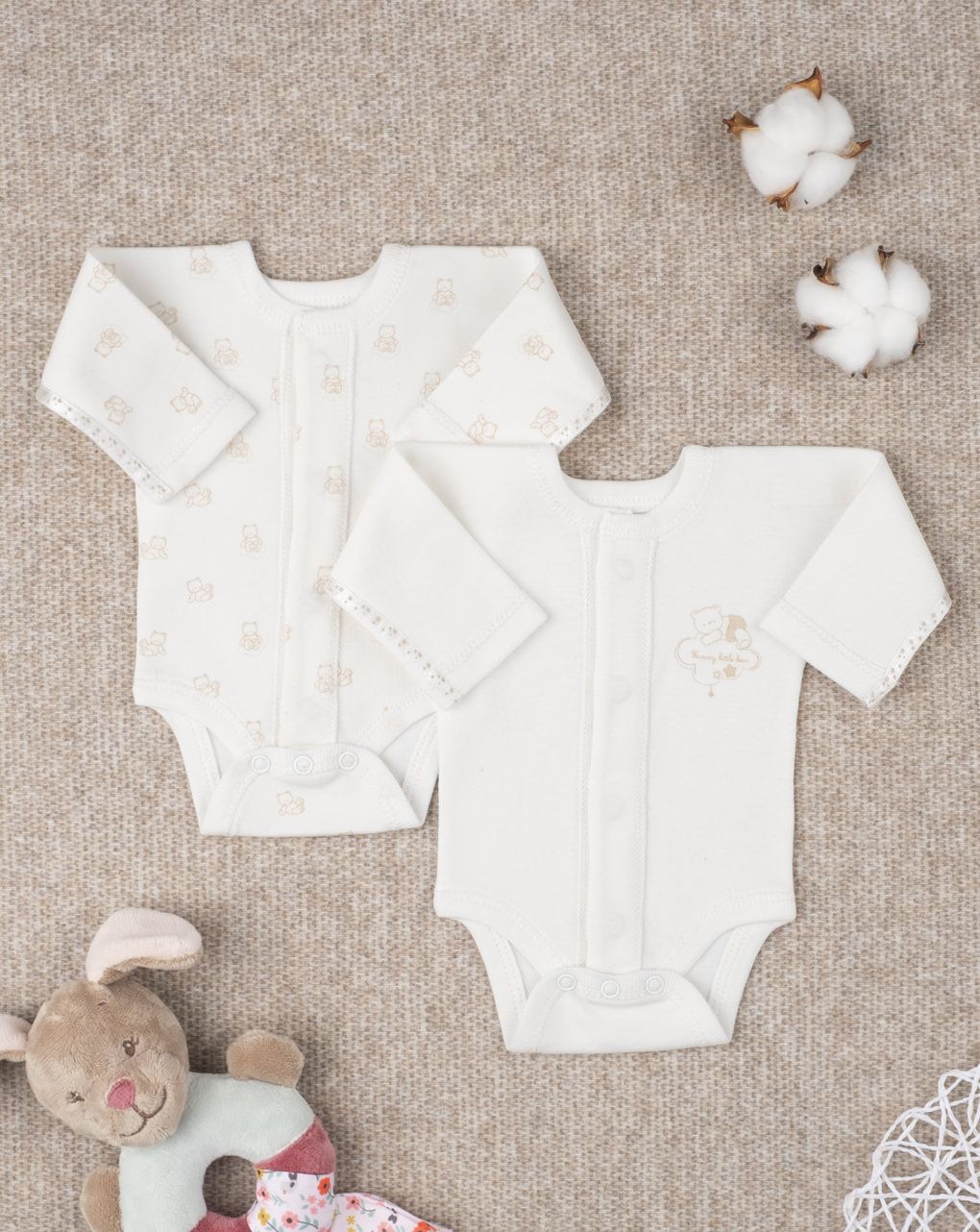 Pack 2 body felpati oeko-tex taglia unica extrasmall