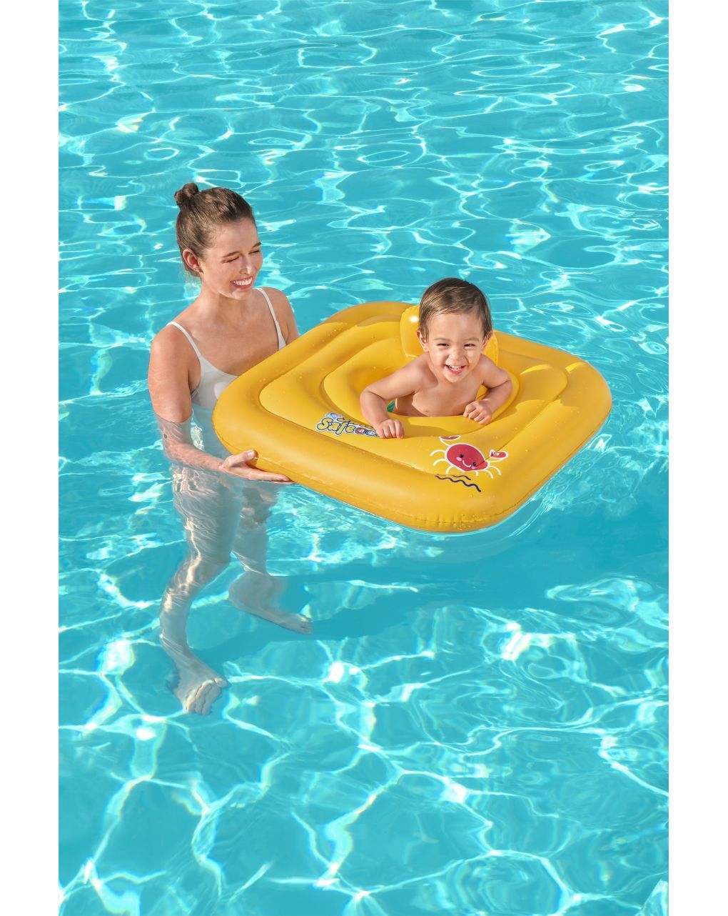 Salvagente mutandina quadrato swim safe abc step a 76x76 cm - bestway
