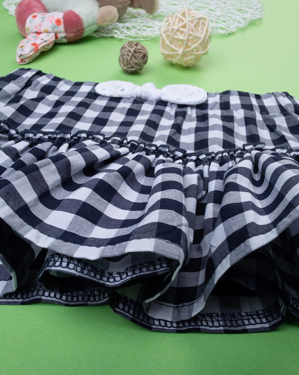 Gonna bimba vichy blu