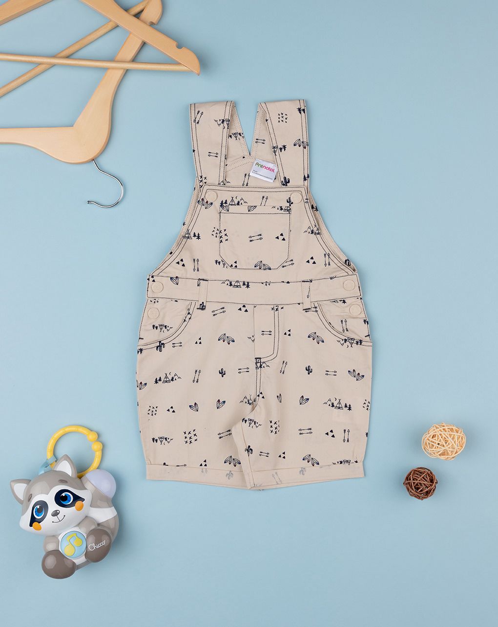 Salopette popeline bimba beige