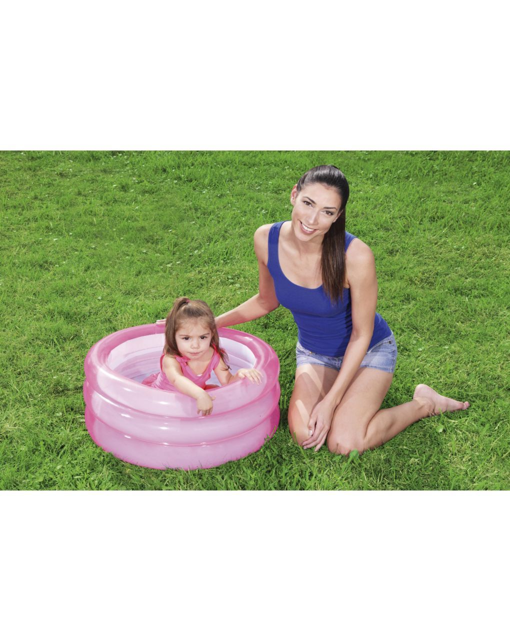 Piscina a 3 anelli e fondo gonfiabile 70x30 cm - 2 colori assortiti - bestway