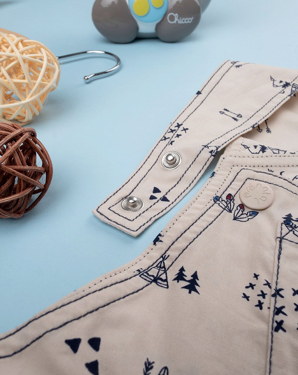 Salopette popeline bimba beige