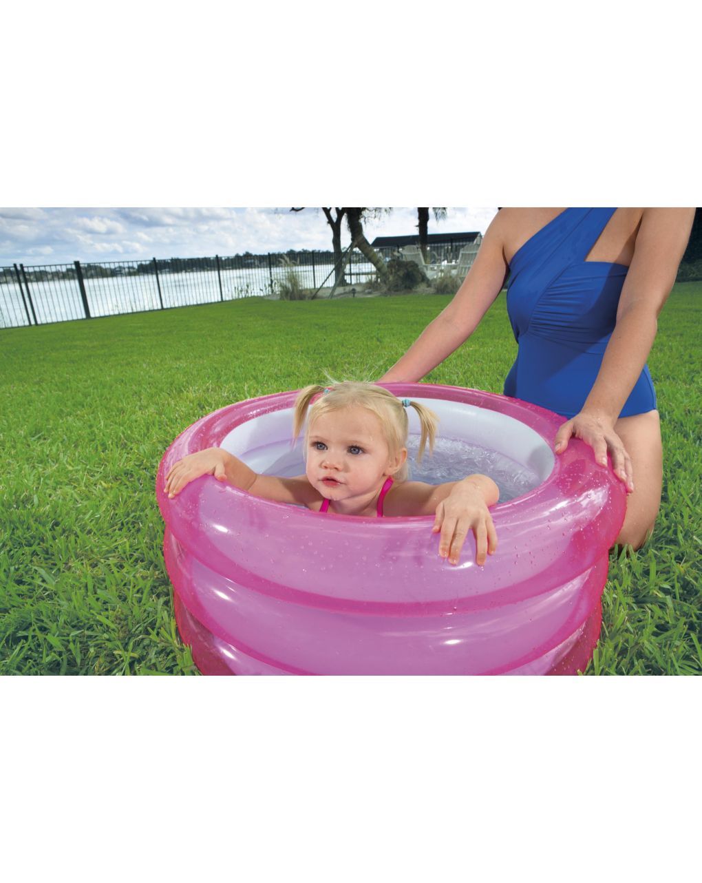 Piscina a 3 anelli e fondo gonfiabile 70x30 cm - 2 colori assortiti - bestway