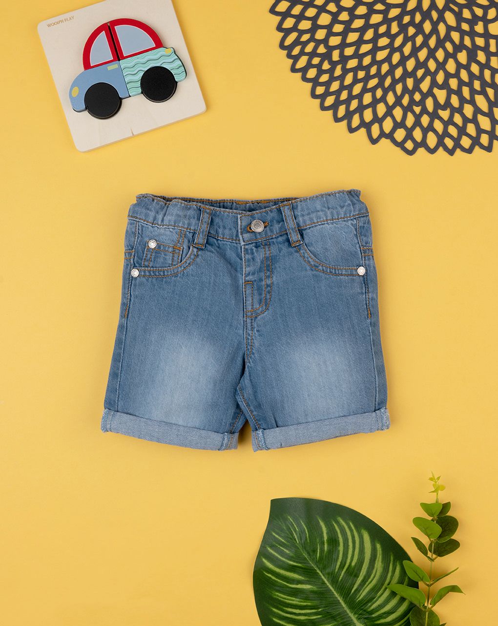 Shorts bimbo blu denim light