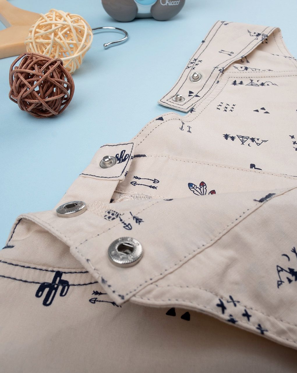 Salopette popeline bimba beige