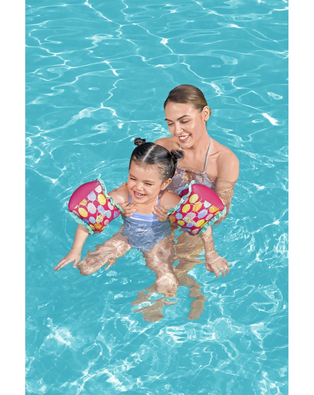 Braccioli in tessuto swim safe abc™ aquastar™ 38x14 cm. chiusura regolabile misura s/m - 2 colori assortiti - bestway