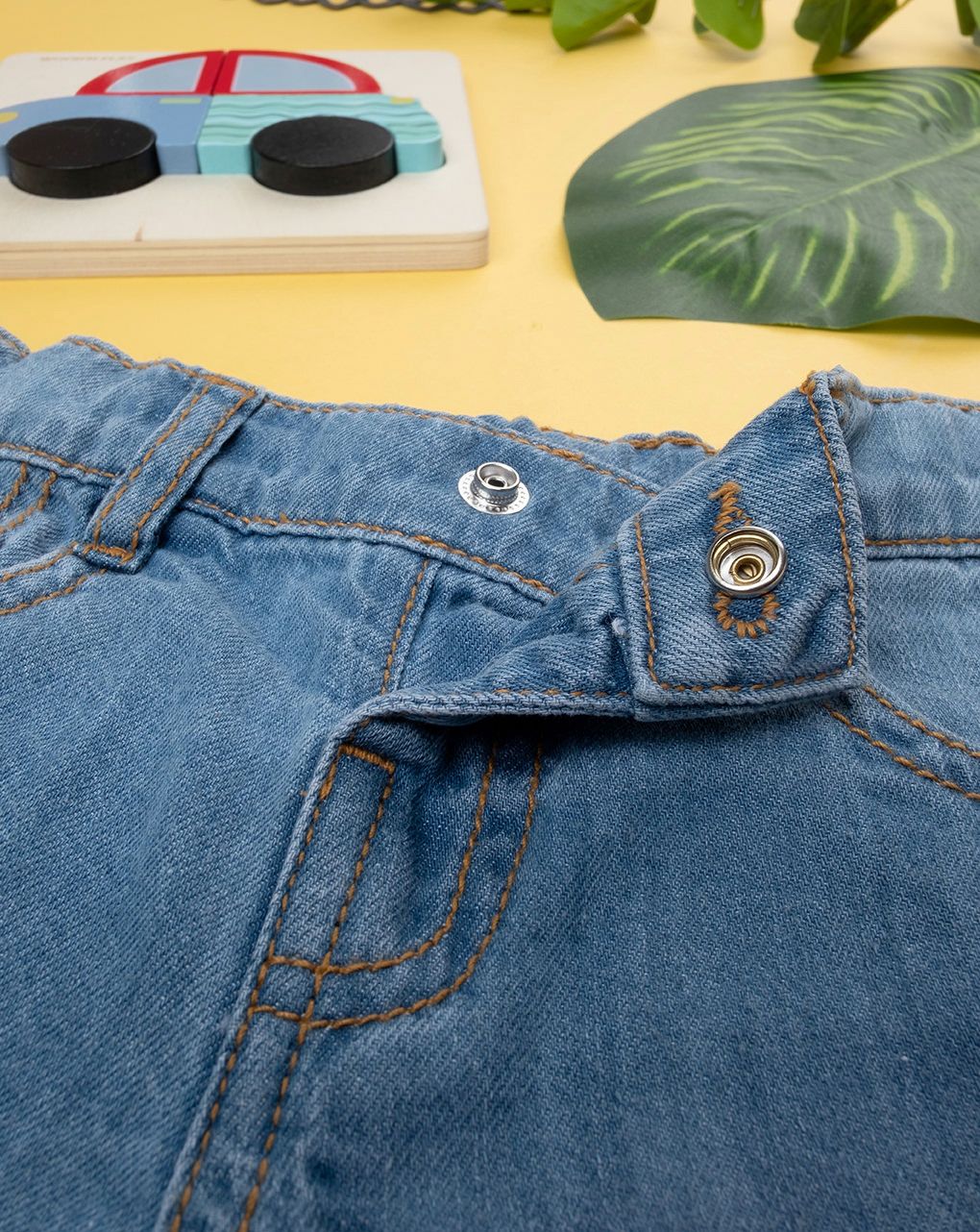 Shorts bimbo blu denim light