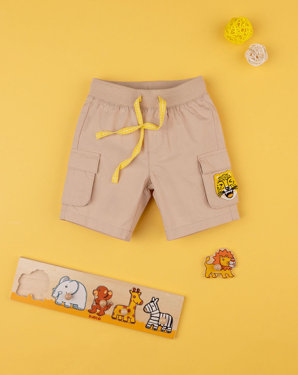 Short popeline bimbo beige